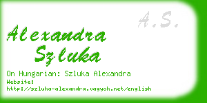 alexandra szluka business card
